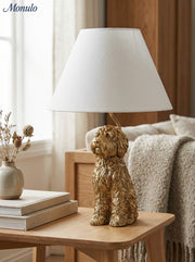Pawdia Animal Bedside Table Lamp - Classic Fabric Shade Lighting